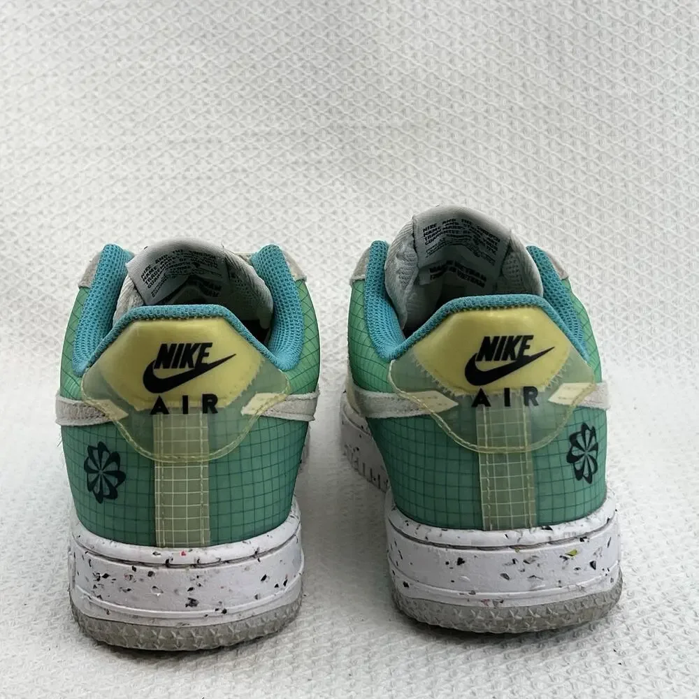 Nike Air Force 1 Crater Move To Zero White Dynamic Turquoise W Sz 9 DO7692-101